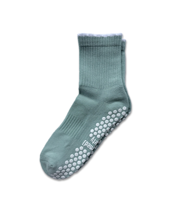 Scalloped Edge Crew - Pool Aqua