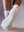 Cherry Ruffle Crew Grip Sock - Powder Pink