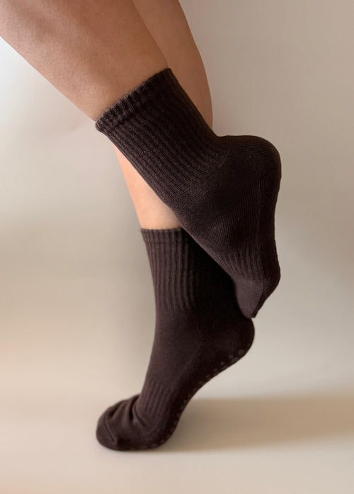 Crew Grip Sock - Walnut
