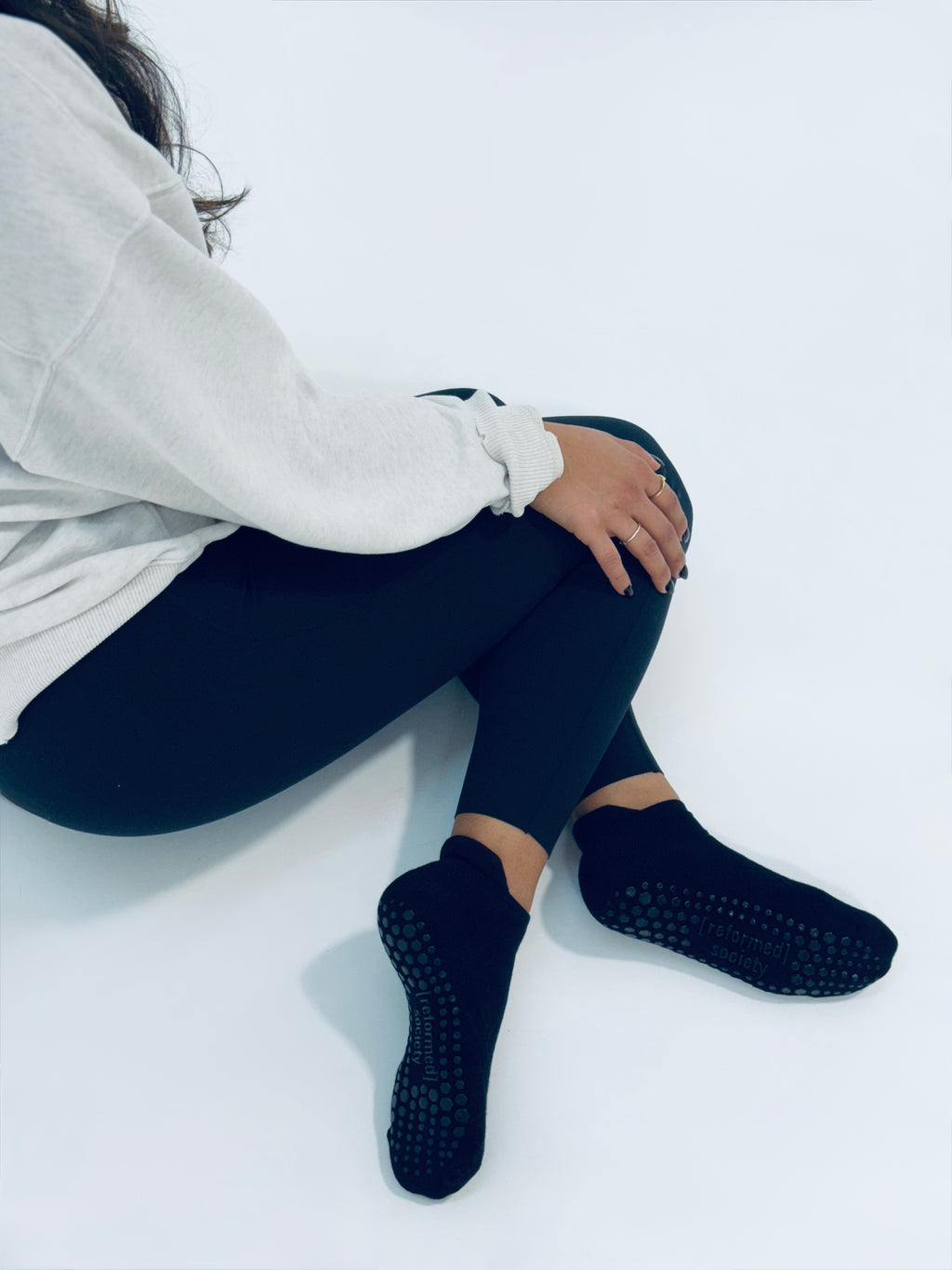 Ankle Grip Sock - Black